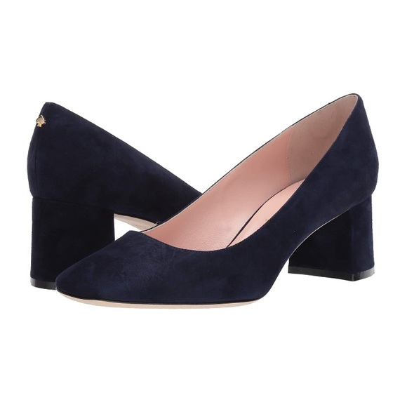 kate spade Shoes - Kate Spade Navy Suede Kylah Heel
